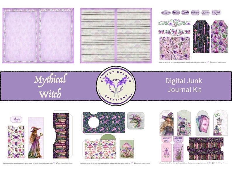 Mythical Witch Junk Journal Kit, Printable Digital - Etsy