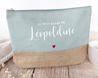 Grande trousse personnalisée, le petit bazar de, trousse cadeau infirmière, Assistante maternelle, Maître, Maîtresse, Nounou, Maman, tatie