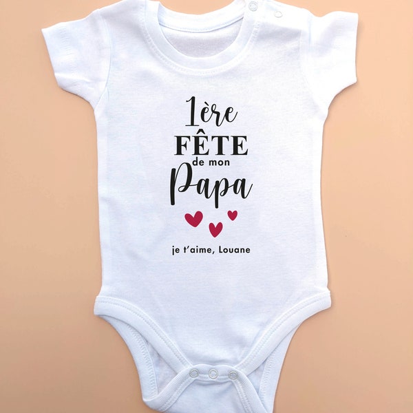 Body personalizado "Primer Día del Padre", feliz día del padre
