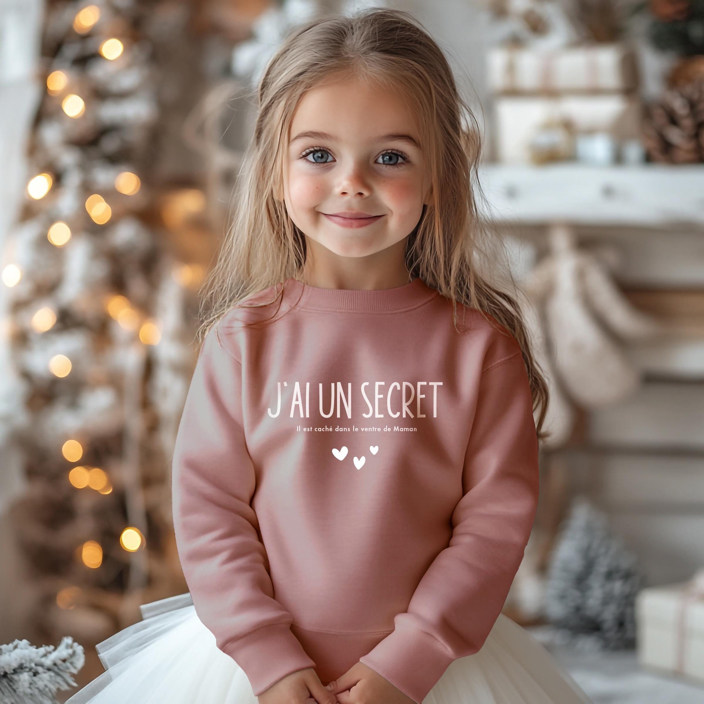 Personalized sweatshirt &quot;I have a secret&quot; - I&#39;m going to be a big sister