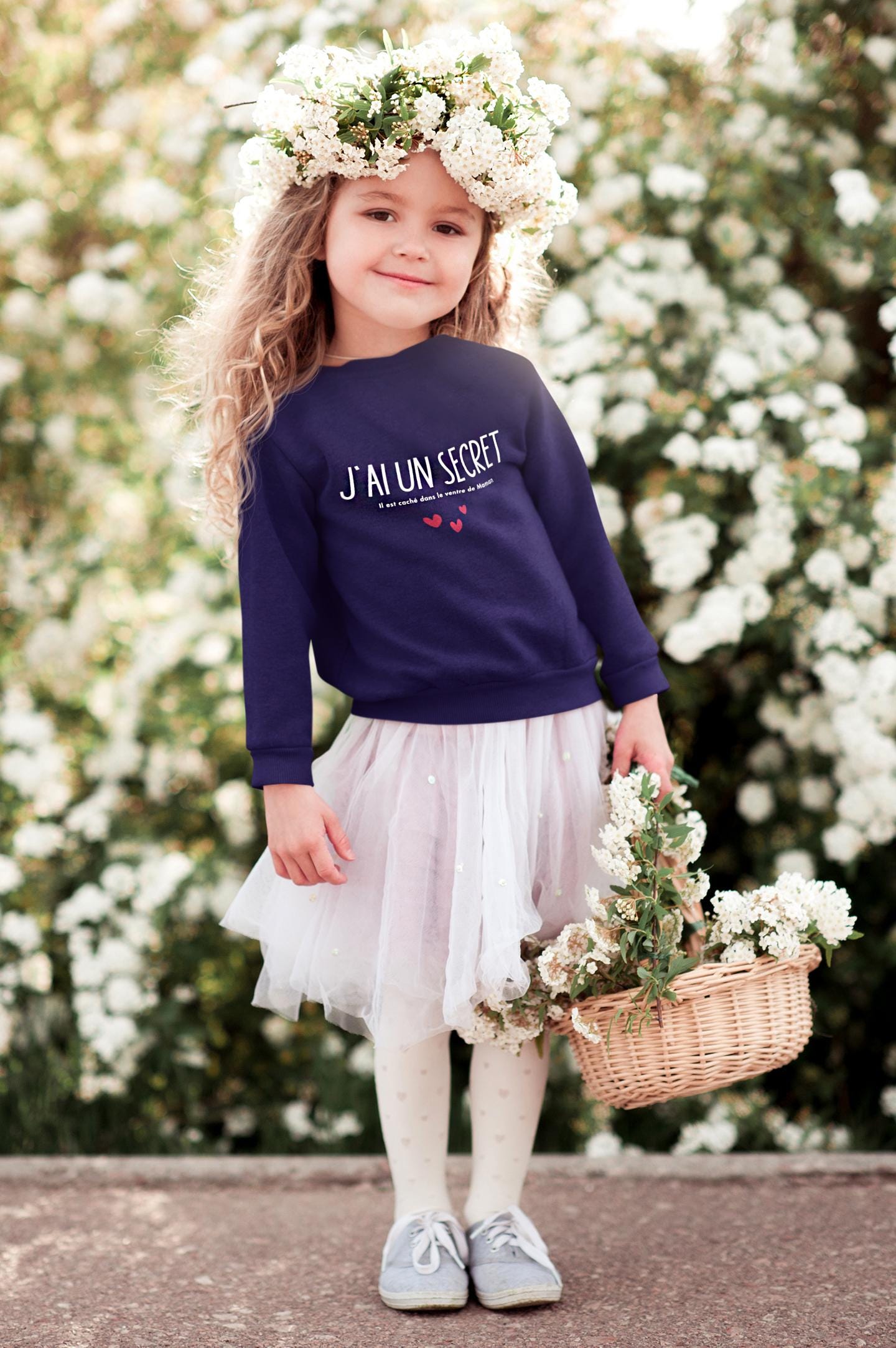 Personalized sweatshirt &quot;I have a secret&quot; - I&#39;m going to be a big sister