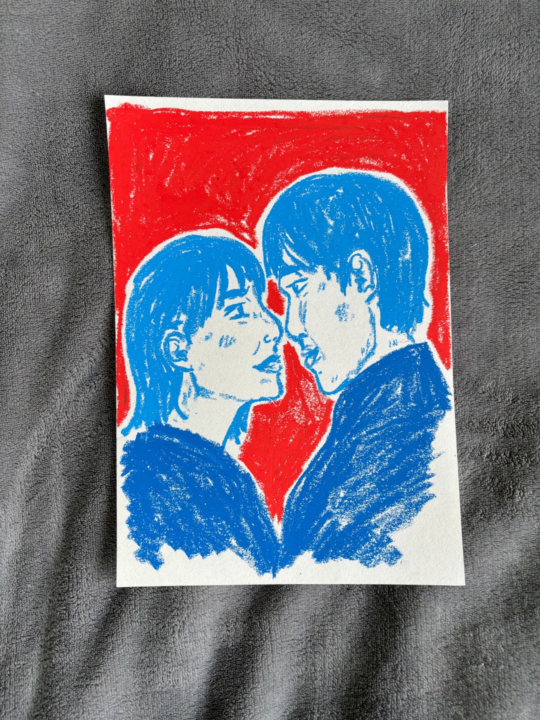 Original Oil Pastel Portrait - Etsy