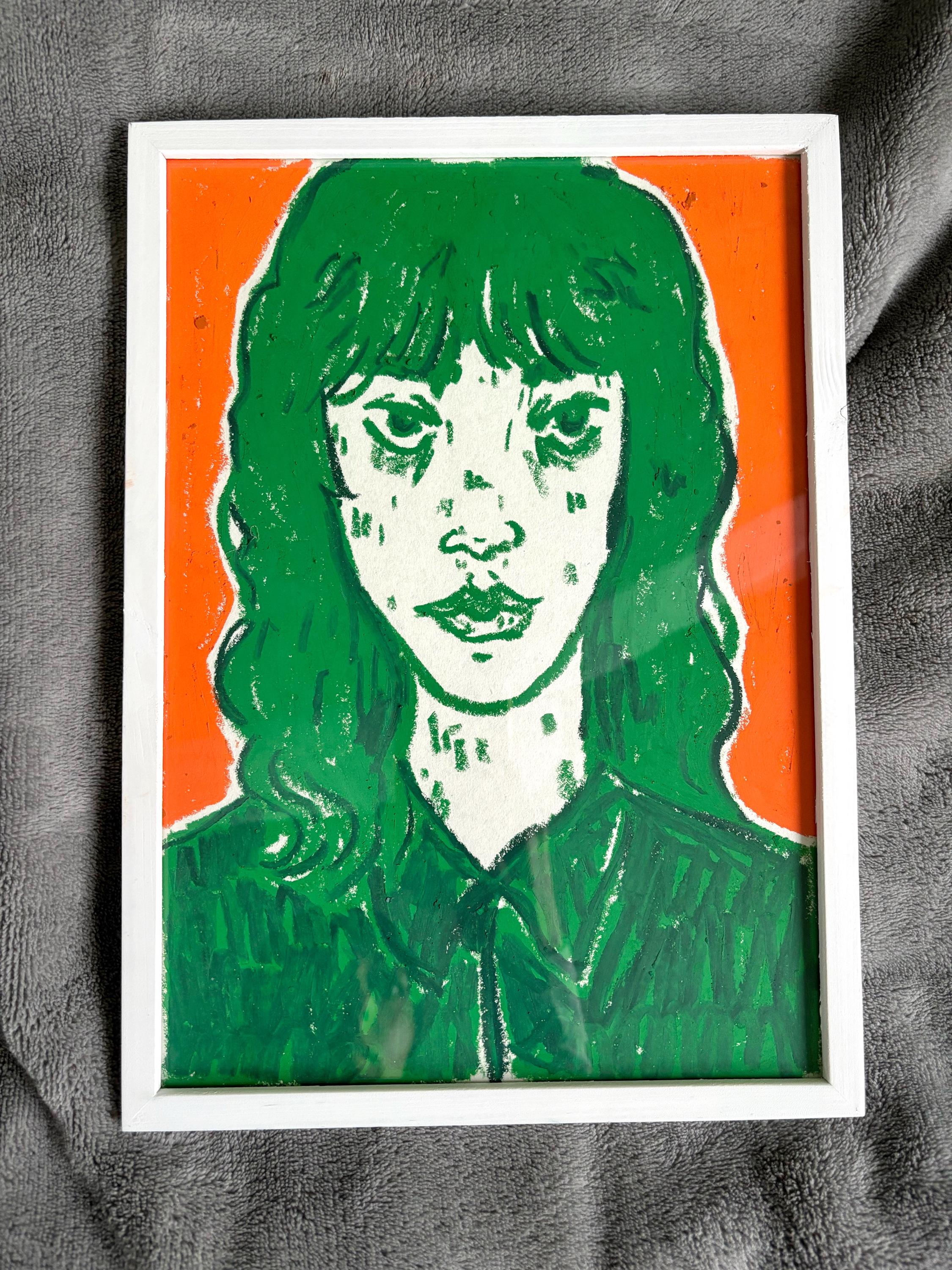 Original Oil Pastel Portrait Drawing - Etsy