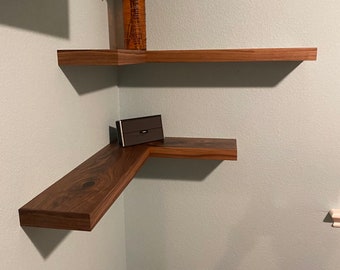 Floating Shelf Black Walnut 2’x3’x2”