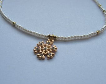 Collier ras de cou flocon de neige