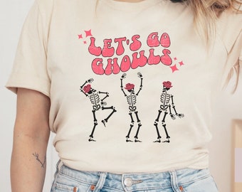 Let's Go Ghouls, Skeleton Western Halloween Shirt, Western Halloween, Halloween Bachelorette Party Shirt, Halloween Bride Shirt,Skeleton Tee