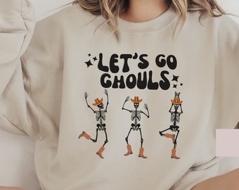 Let's Go Ghouls, Skeleton Western Halloween Shirt, Western Halloween, Halloween Halloween Bachelorette Party Shirt, Halloween Bride Shirt