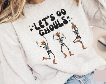Let's Go Ghouls, Skeleton Western Halloween Shirt, Western Halloween, Halloween Halloween Bachelorette Party Shirt, Halloween Bride Shirt