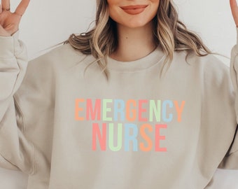 Emergency Department Nurse Sweatshirt, ER Nurse Crewneck Sweatshirt, ER Nurse Gift, Emergency Nurse Appreciation Gift, Nursing Student Grad