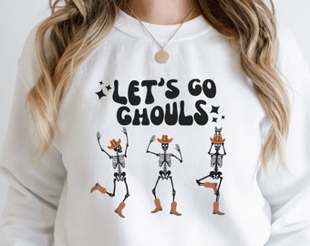 Let's Go Ghouls, Skeleton Western Halloween Shirt, Western Halloween, Halloween Halloween Bachelorette Party Shirt, Halloween Bride Shirt