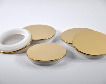 Gold Flat Top Stainless Steel Lids