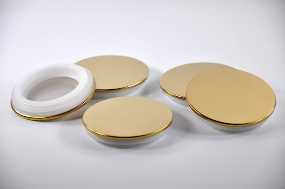 Gold Flat Top Stainless Steel Lids