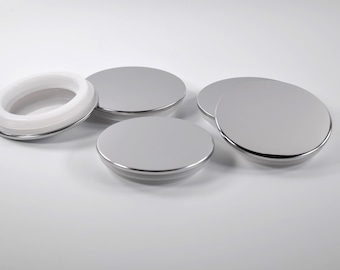 Silver Flat Top Metal Lids