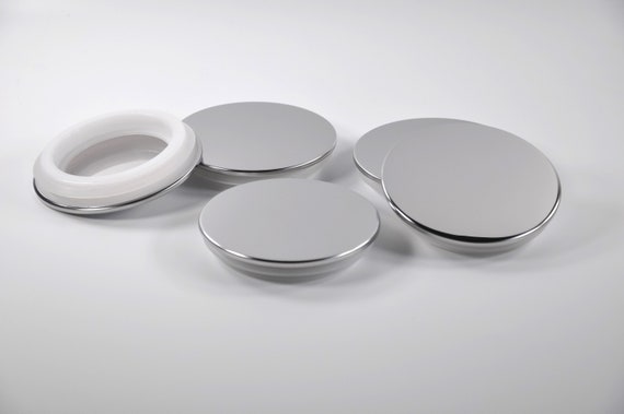 Silver Flat Top Metal Lids