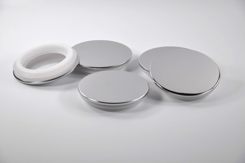 Flat top metal lid, 3" lid, 12oz status jar lids, lids for 10oz glass, bulk wholesale lids for jars, lids for candle glass, 3scentscandles, NY.
