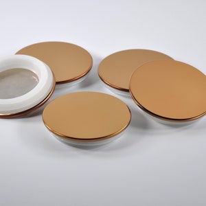 Flat top metal lid, 3" lid, 12oz status jar lids, lids for 10oz glass, bulk wholesale lids for jars, lids for candle glass, 3scentscandles, NY.