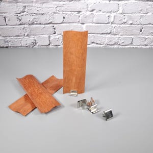 40mm Wavy Cherry Wood S Wicks with Metal Wick Tabs