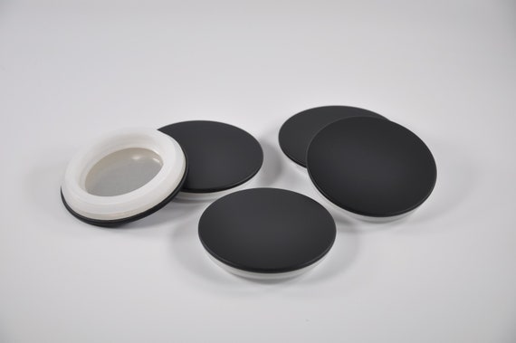 Matte Black Flat Top Metal Lids