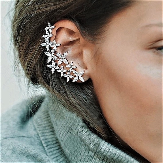 Cubic zirconia hotsell climber earrings