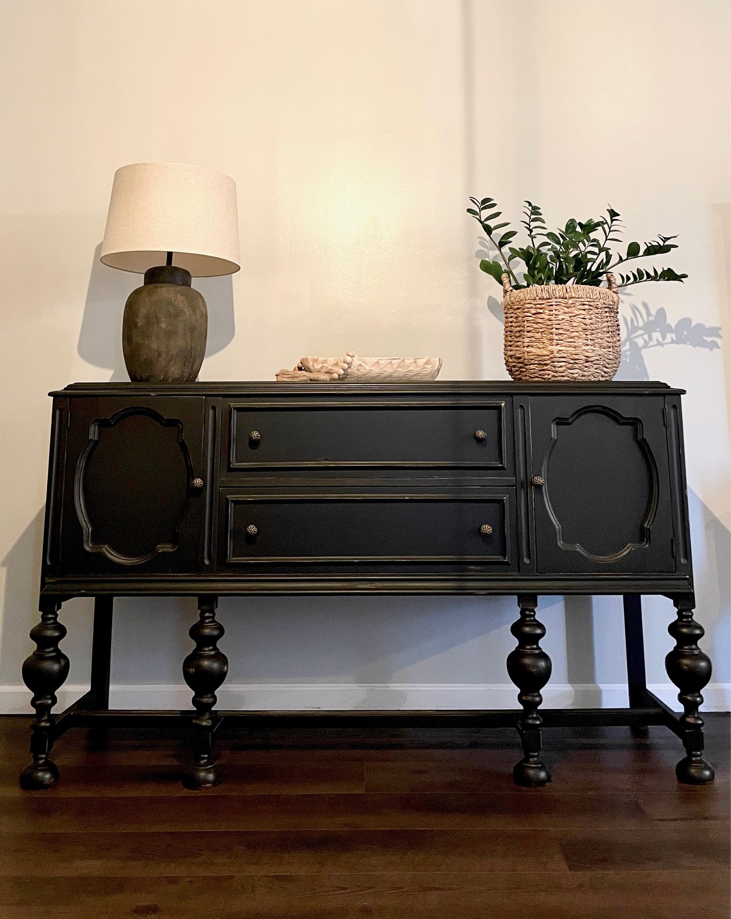 Vintage dark wood sideboard online