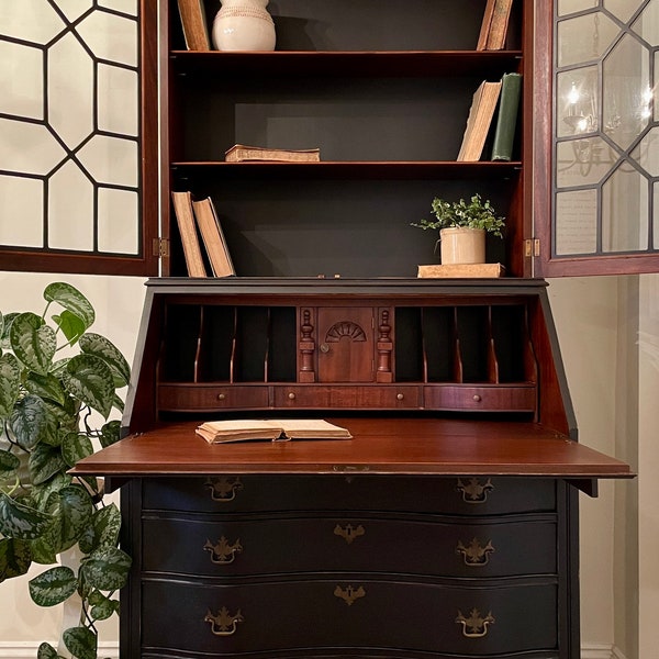 Secretary Desk With Hutch Etsy
