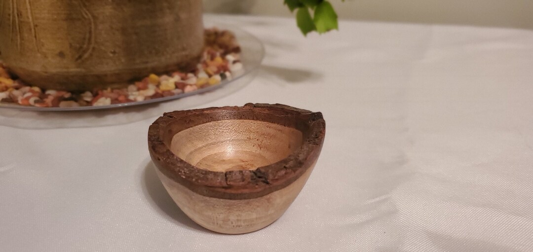 208 Hand Turned Hard Maple Ring Holder Bowl Etsy