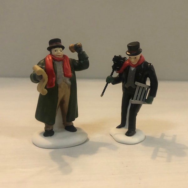 Dept 56: Town Crier & Chimney Sweep - Dickens' Village Series ; Department 56 - RETIRED, Christmas Village Accessory, Miniature Christmas