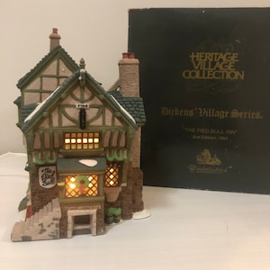 Abt. 56: Das Pied Bull Inn 2.Auflage, 1993; Dickens' Village Series-Abteilung 56 RETIRED- Vintage Dept 56; Weihnachtsdorfszene / Dekor