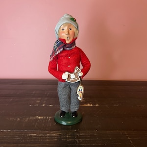 2003 Vintage Byers Choice Caroler -Child with Cookies; Handcrafted Holiday Figurine; Handmade Doll; Vintage Christmas Caroler