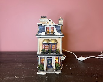 Dept 56 - Teaman & Crupp China Shop: Dickens' Village Series; Department 56- RETIRED- Christmas Village Lighted Holiday Porcelain House
