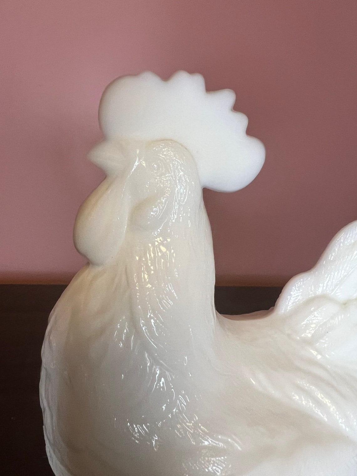 Vintage Westmoreland Milk Glass Rooster Candy Dish With Etsy