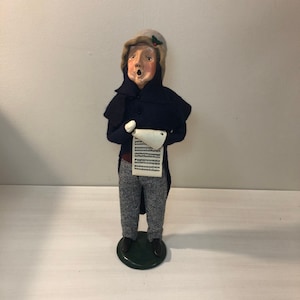 1990 Vintage Byers Choice Caroler -Victorian Man with Music Sheet
