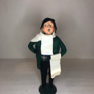 1992 Vintage Byers Choice Caroler - Limited Edition; Man with Music Sheet
