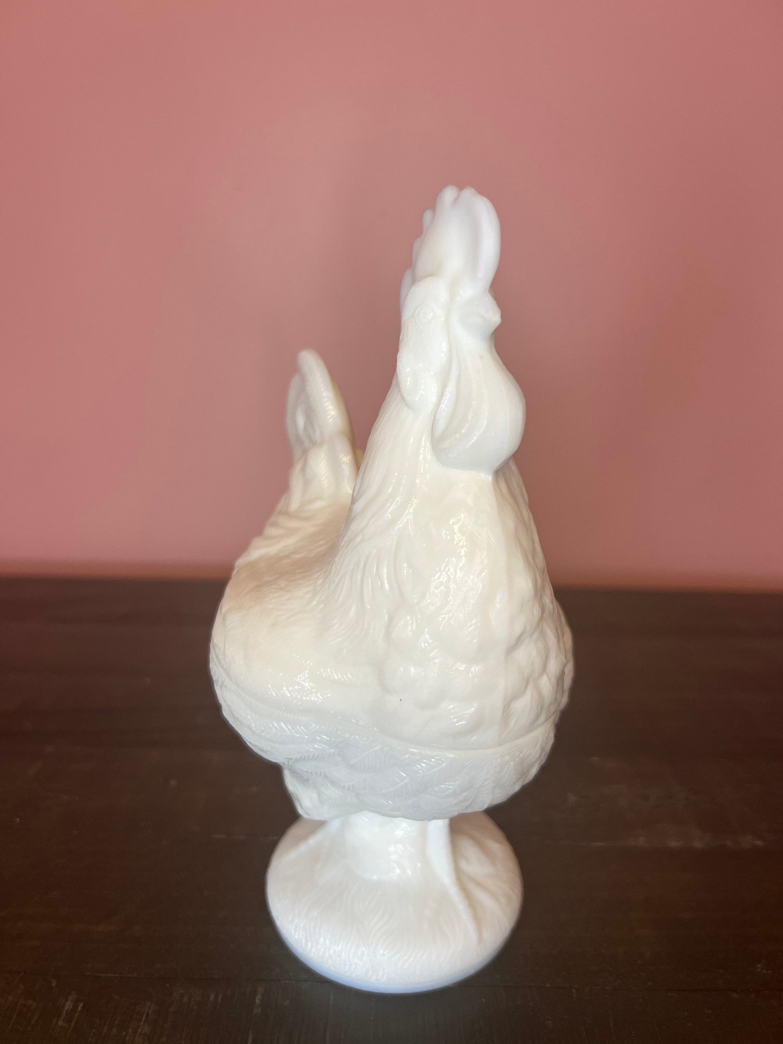 Vintage Westmoreland Milk Glass Rooster Candy Dish With Etsy