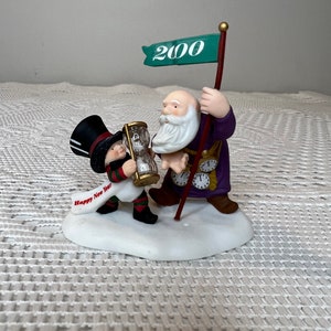 Dept 56: Happy New Year! -North Pole Series; Department 56 - RETIRED ; Christmas Village Accessories - Christmas Village Scene Decor