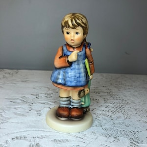 1990 Exclusive Edition Vintage Goebel Hummel Figurine; I Wonder #486  TMK-6 - Made in Germany -  5.25 inch Porcelain Hand Painted Figurine
