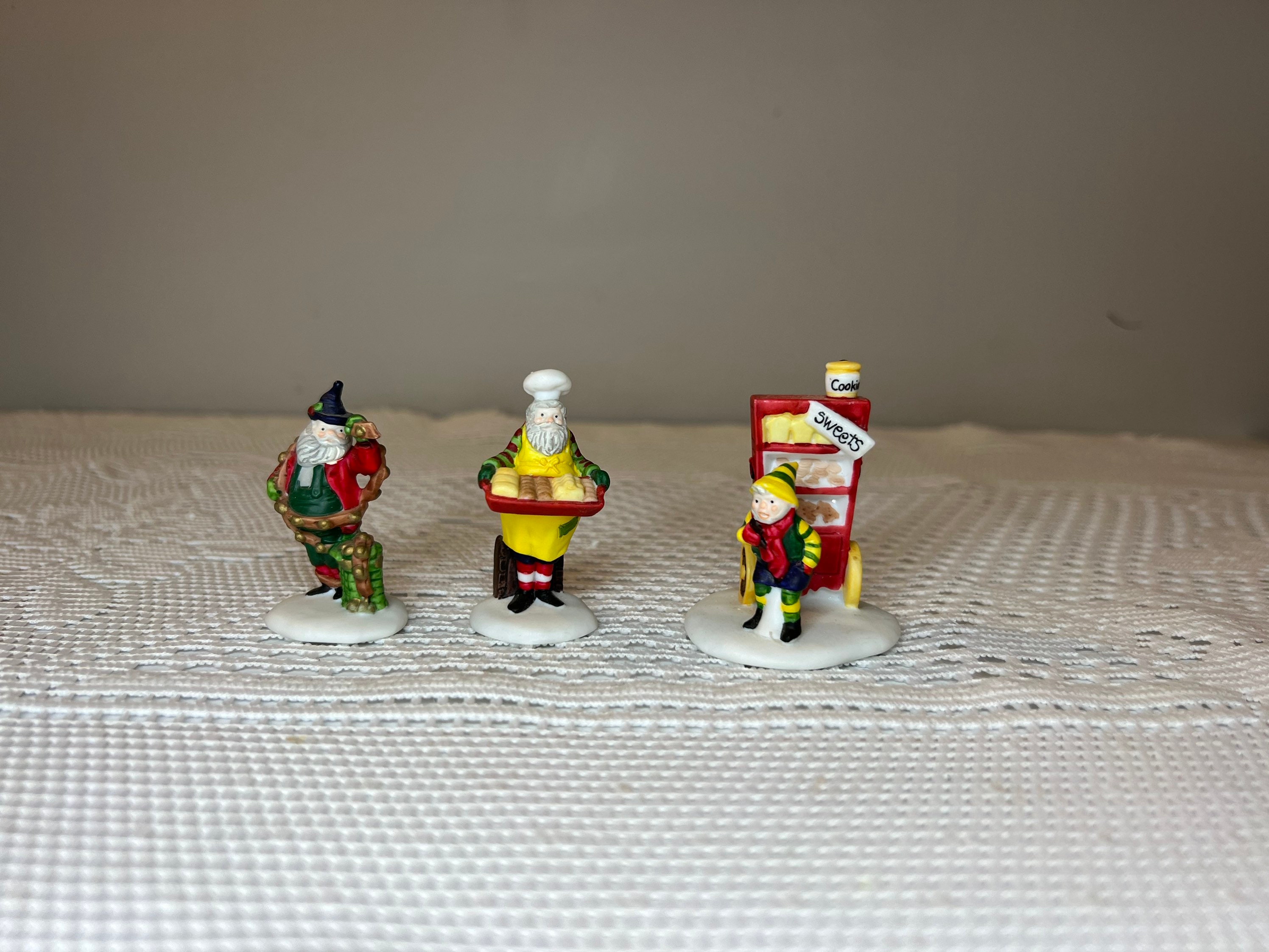 Dept 56: Baker Elves -North Pole Series; Department 56 - RETIRED ; Christmas Village Accessories - Christmas Village Scene Decor