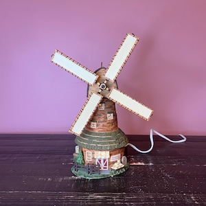 Dept 56 - Crowntree Freckleton Windmill; Dickens&#39; Village Series; Department 56 -RETIRED Vintage Christmas Holiday Village Scene Decoration