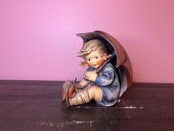 1960s Large Rare Vintage Goebel Hummel Figurine; Umbrella 1960s Large Rare Vintage Goebel Hummel Figurine; Umbrella