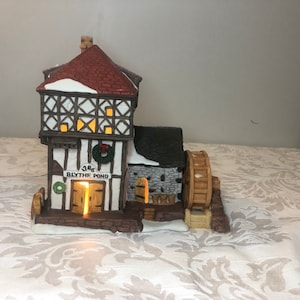 Dept 56 - Blythe Pond Mill House: Dickens&#39; Village Series; Department 56 - RETIRED - Vintage Dept 56 ; Christmas Village Scene / Decor