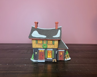 Dept 56: Sleepy Hollow -Ichabod Crane's Cottage- New England Village Series; Department 56 RETIRED, Vintage Christmas Village Lighted House