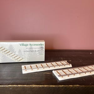 Dept 56: Northern Lights Straight Track; Snow Village Series, Department 56 - Vintage Christmas Village Accessory; Village Railroad Scene