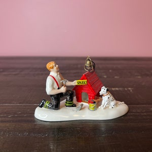 Dept 56: Sparky&#39;s New Doghouse - Snow Village Series; Department 56 RETIRED - Vintage Christmas Village Accessory, Miniature Christmas Scene