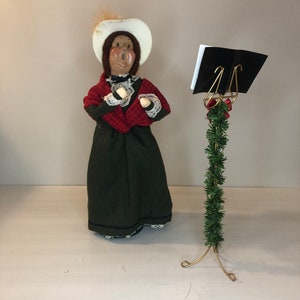 1993  Vintage Byers Choice Caroler -Choir Director with Music Book & Stand