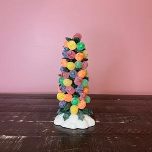 Lemax: Holly Gumdrop Tree - Sugar &#39;N Spice Series; LEMAX RETIRED - Vintage Village Accessory, Christmas Village Scene Decoration