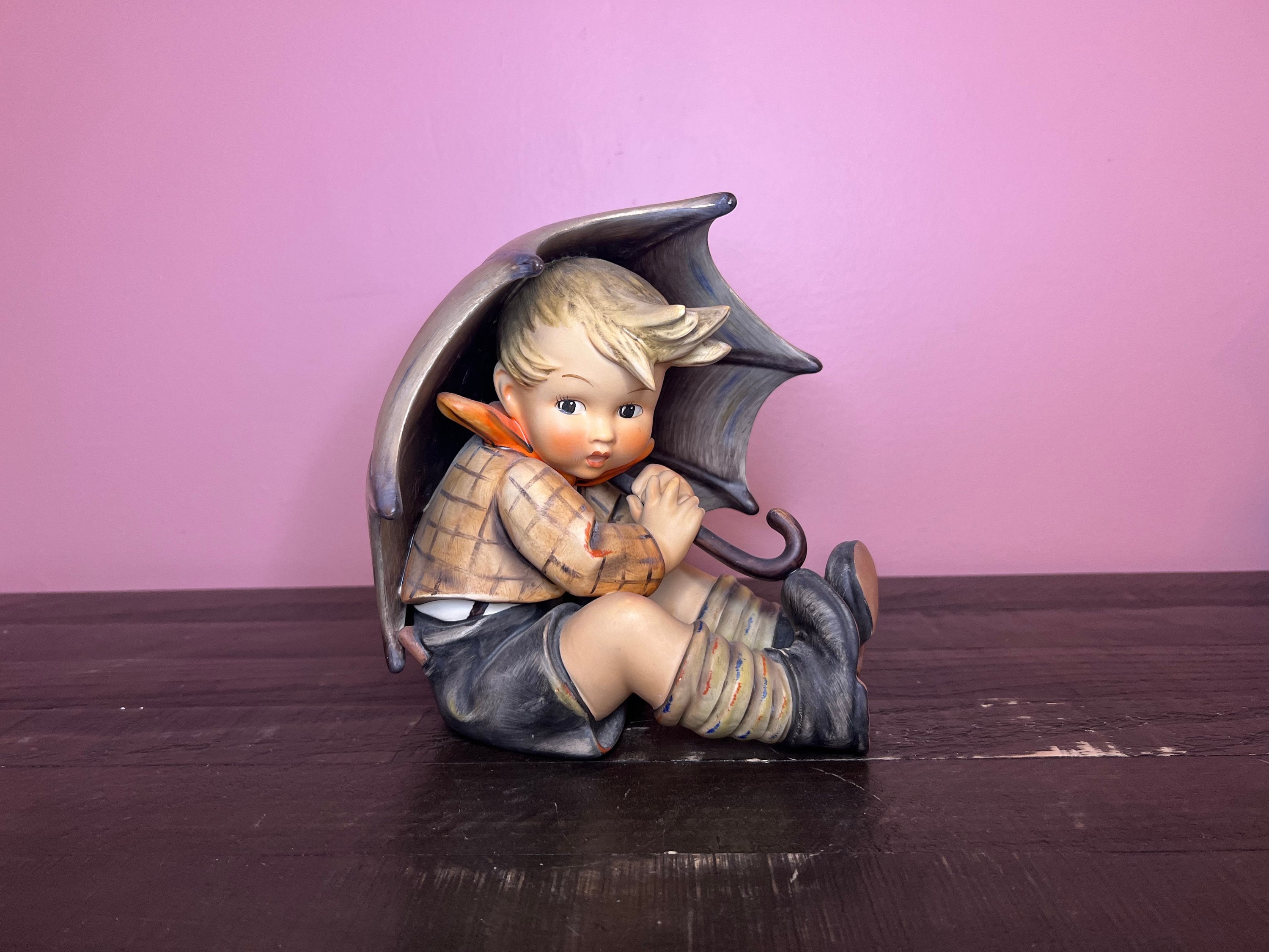 1960s LARGE Rare Vintage Goebel Hummel Figurine; Umbrella 1960s LARGE Rare Vintage Goebel Hummel Figurine; Umbrella