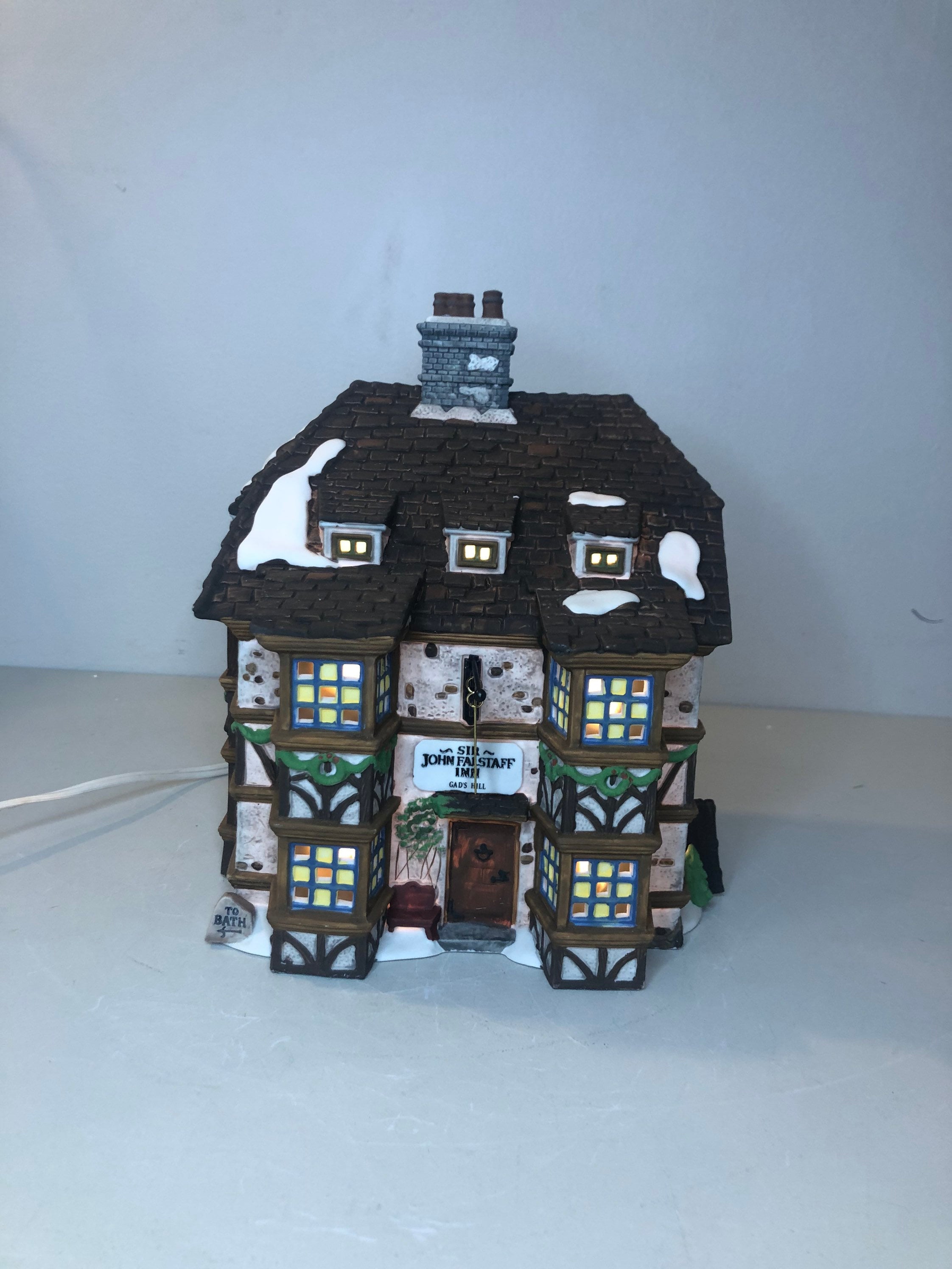 Dept 56 - Sir John Falstaff Inn- Dickens' Village Series; Department 56 - RETIRED-  Vintage Dept 56 - Christmas Village Scene Decor