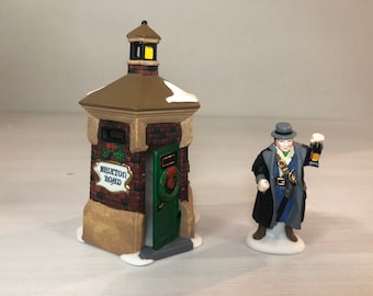 Dept 56- Brixton Road Watchman - Dickens' Village: Department 56 RETIRED, Vintage Christmas Village Accessory, Holiday Village Scene Decor
