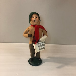 1985 Vintage Byers Choice Caroler -Victorian Boy with Music Sheet