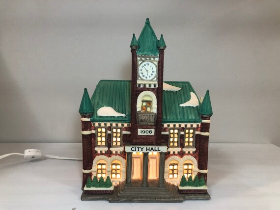 Vintage Christmas Village Piece - City Hall